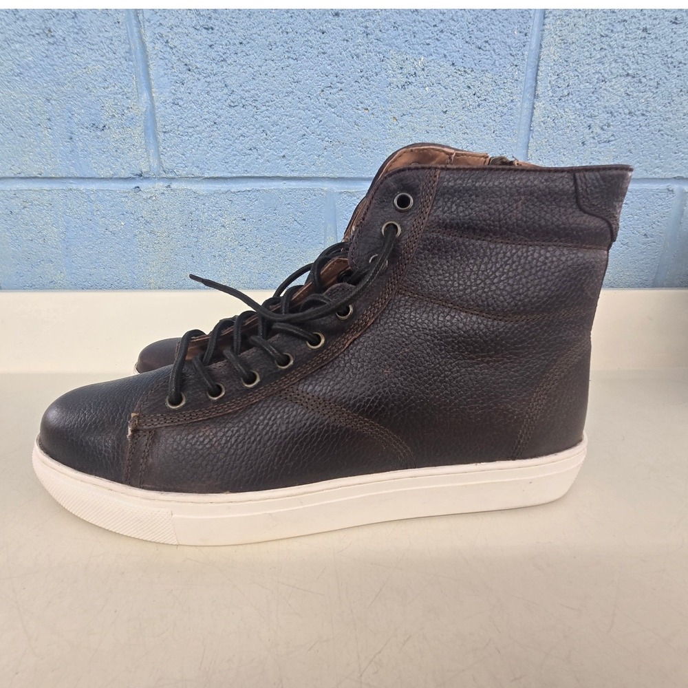 Waco Sherpa Sneaker Boot Mens 12 Brown Leather High Top Zip